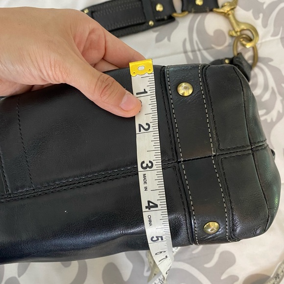 COACH Carly Large Hobo Shoulder Leather Black Purse - Picture 11 of 14